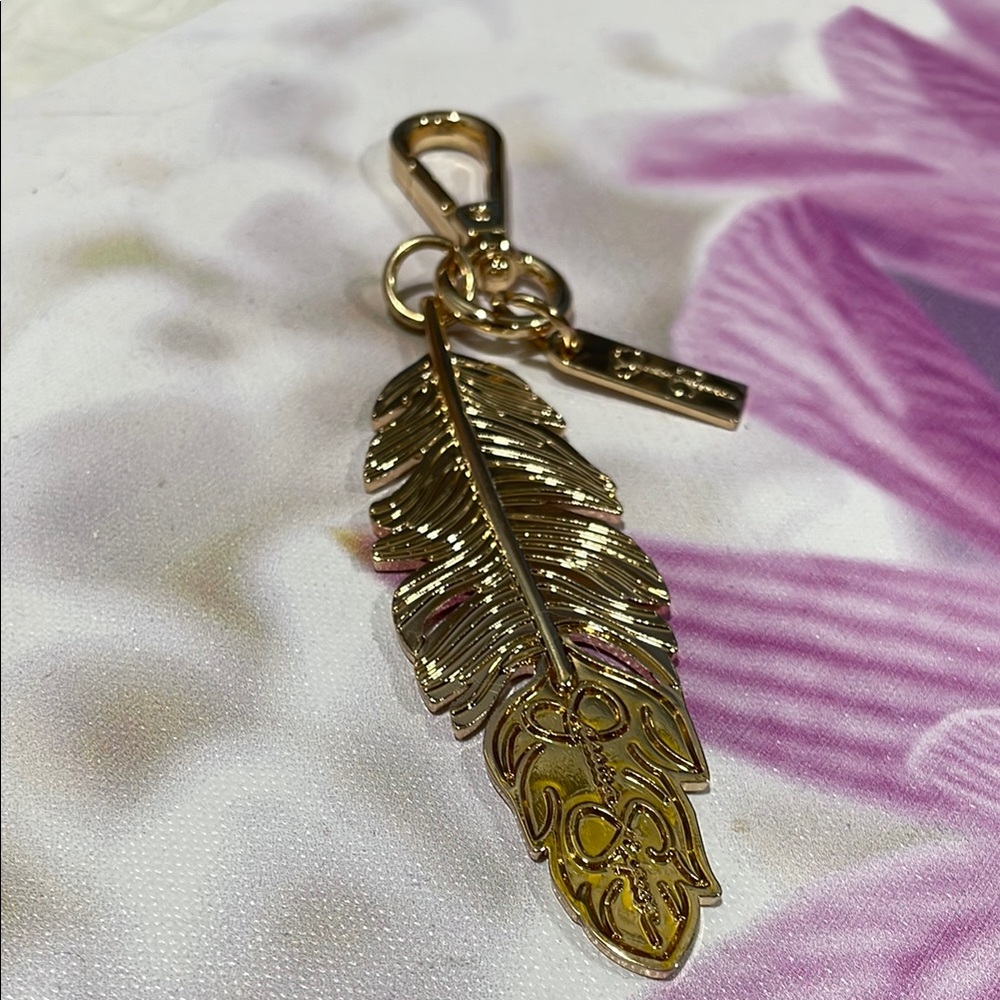 Gold Feather Keychain